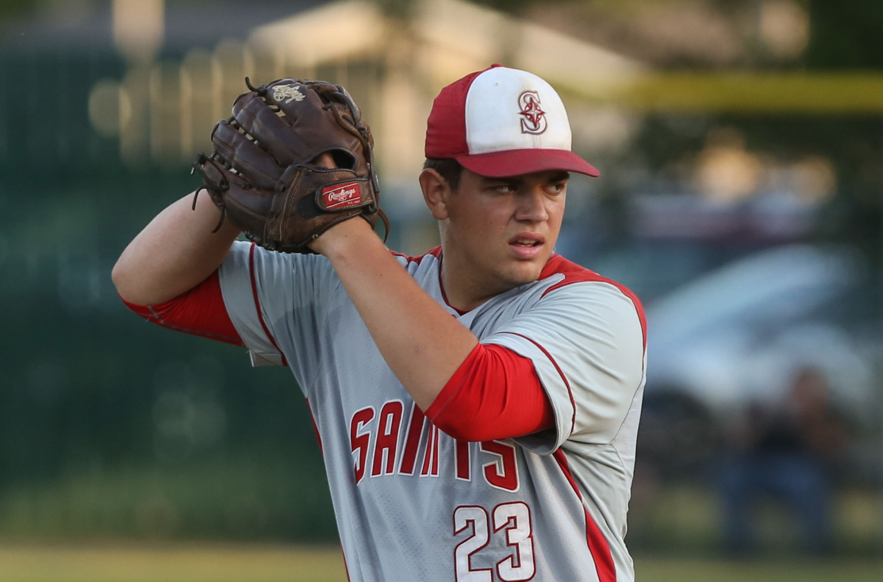 Newman Catholic baseball vs St. Ansgar 06-11-21 - Hansen pitch